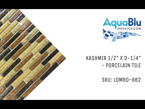 Kashmir Metallic, 1/2" x 3-1/4" - Porcelain Pool Tile