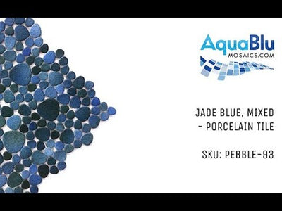 Jade Blue, Mixed - Porcelain Pool Tile