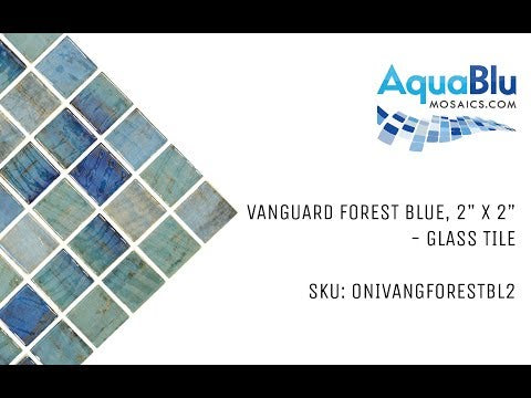 Forest Blue, 2" x 2" - Glass Tile