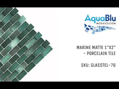 Marine Matte, 7/8" x 1-7/8" - Porcelain Pool Tile