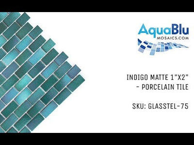 Indigo Matte, 7/8" x 1-7/8" - Porcelain Pool Tile