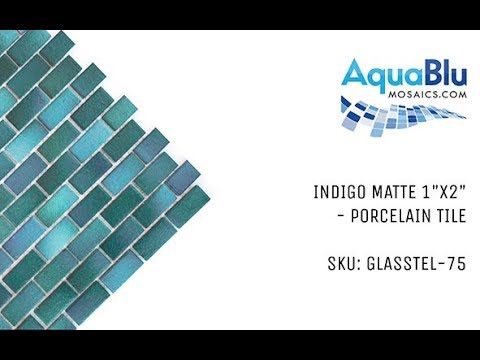 Indigo Matte, 7/8" x 1-7/8" - Porcelain Pool Tile