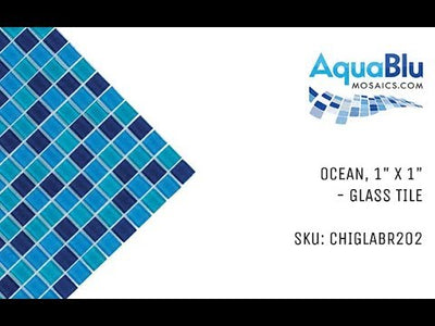 Ocean, 1" x 1" - Glass Tile