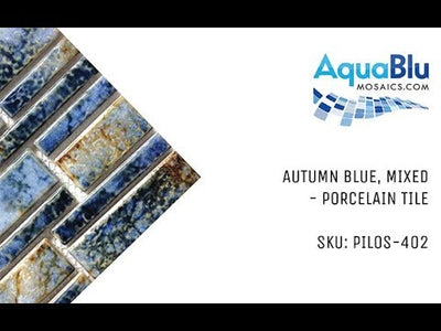 Autumn Blue, Random Block - Porcelain Pool Tile