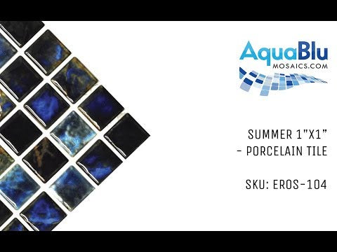 Summer, 1-1/8" x 1-1/8" - Porcelain Pool Tile