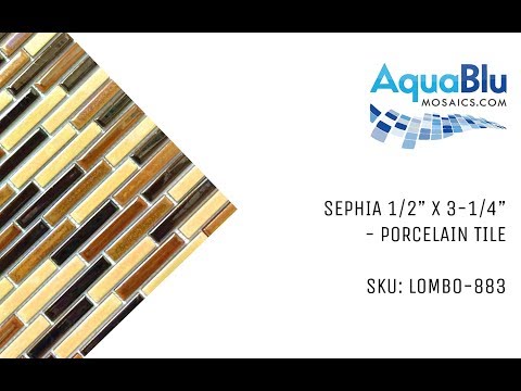 Sepia Metallic, 1/2" x 3-1/4" - Porcelain Pool Tile