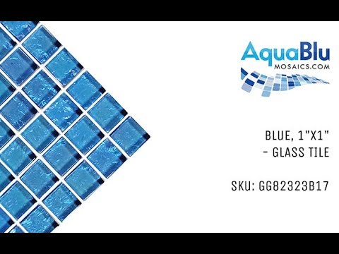 Blue, 1" x 1" - Glass Tile