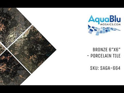 Bronze, 6" x 6" - Porcelain Pool Tile