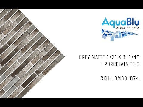 Grey Matte, 1/2" x 3-1/4" - Porcelain Pool Tile