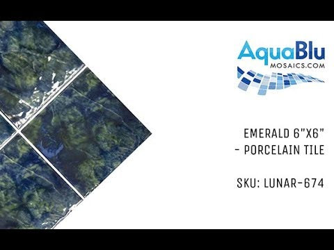 Emerald, 6" x 6" - Porcelain Pool Tile