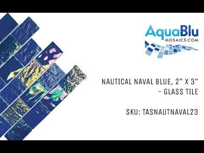 Naval Blue, 2" x 3" - Glass Tile