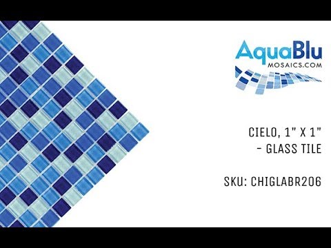 Cielo, 1" x 1" - Glass Tile