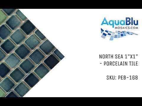 North Sea, 1" x 1" - Porcelain Pool Tile
