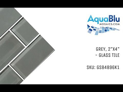 Gray, 2" x 4" - Glass Tile