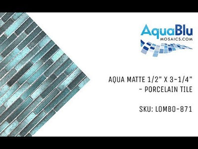 Aqua Matte, 1/2" x 3-1/4" - Porcelain Pool Tile