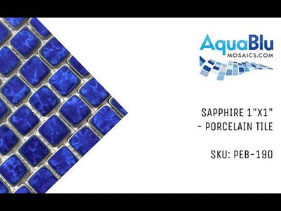 Sapphire, 1" x 1" - Porcelain Pool Tile