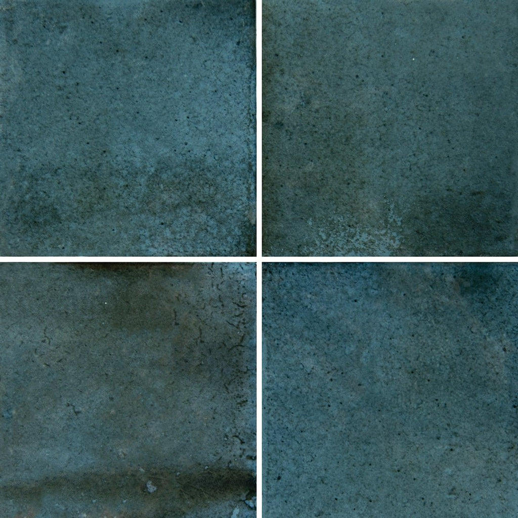 Prussian Blue Field, 6" x 6" Porcelain Tile | Artistry in Mosaics