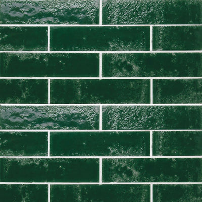 Pukka Basil Green, 2.5" x 10" Ceramic Tile | Kitchen Backsplash Tile