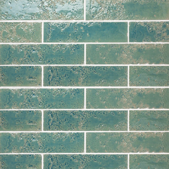 Pukka Teal Blue, 2.5" x 10" Ceramic Tile | Kitchen Backsplash Tile