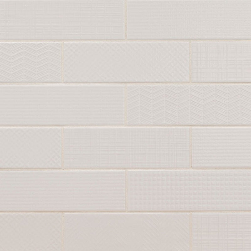 Pure 3D Mix, 4" x 12" Ceramic Tile | Kitchen Backsplash Tile by MSI