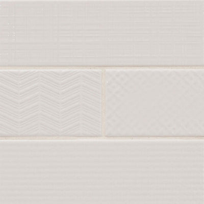 Pure 3D Mix, 4" x 12" Ceramic Tile | Kitchen Backsplash Tile by MSI
