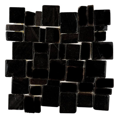 Pure Black - Pebble Tile | Hopscotch Series | Natural Stone Mosaics