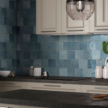 Renzo Denim, 5" x 5" | Ceramic Tile for Kitchens and Bathrooms