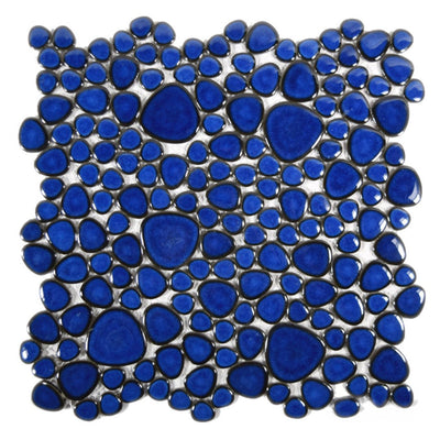 Royal Blue, Mixed | PEBBLE-91 | Fujiwa Porcelain Pool Tile