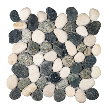 Salt and Pepper, Pebble Tile | Pebbles Mosaics | Natural Stone