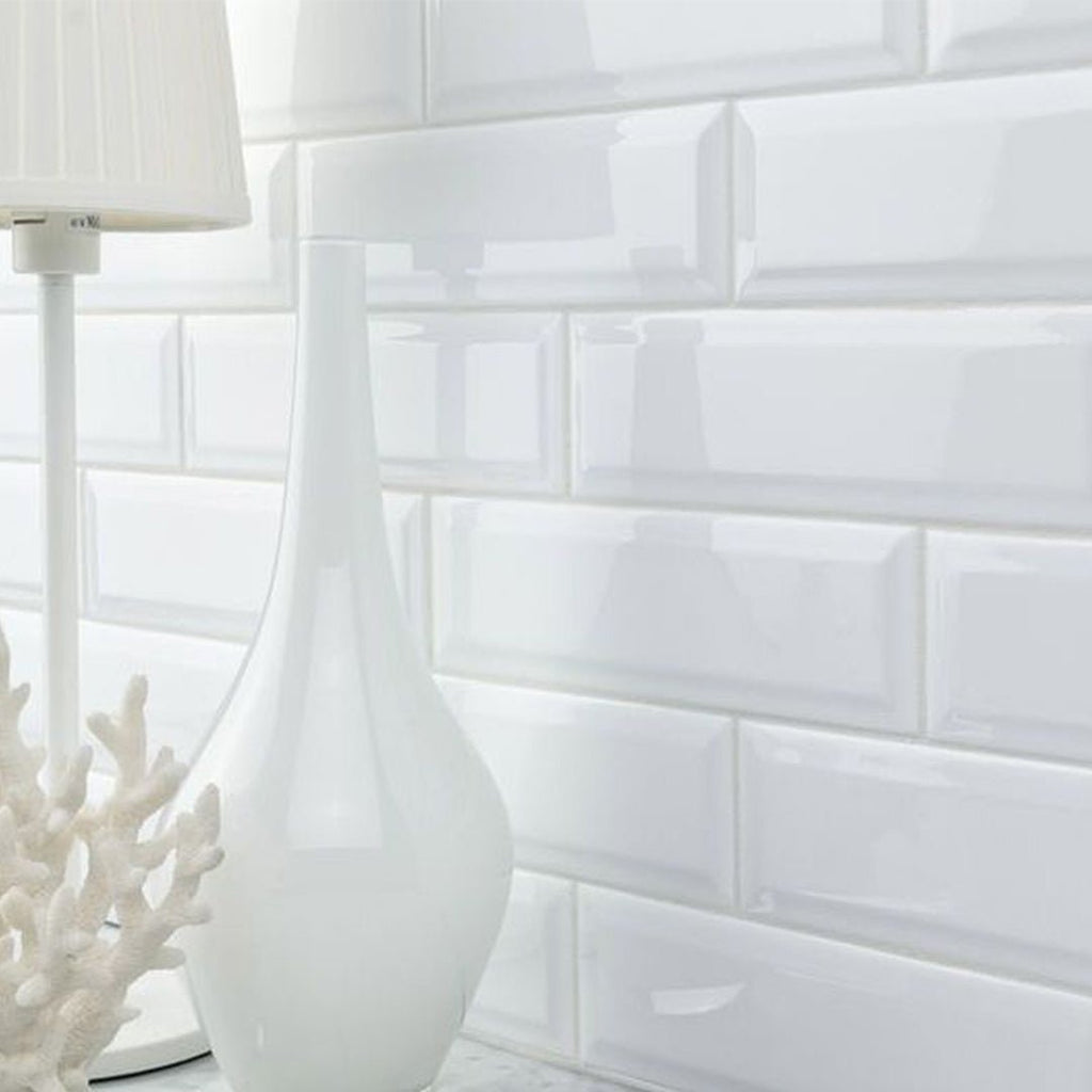 Salt Glossy, 3" x 9" Ceramic Tile | Shower & Kitchen Backsplash Tile