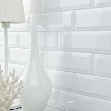 Salt Glossy, 3" x 9" Ceramic Tile | Shower & Kitchen Backsplash Tile