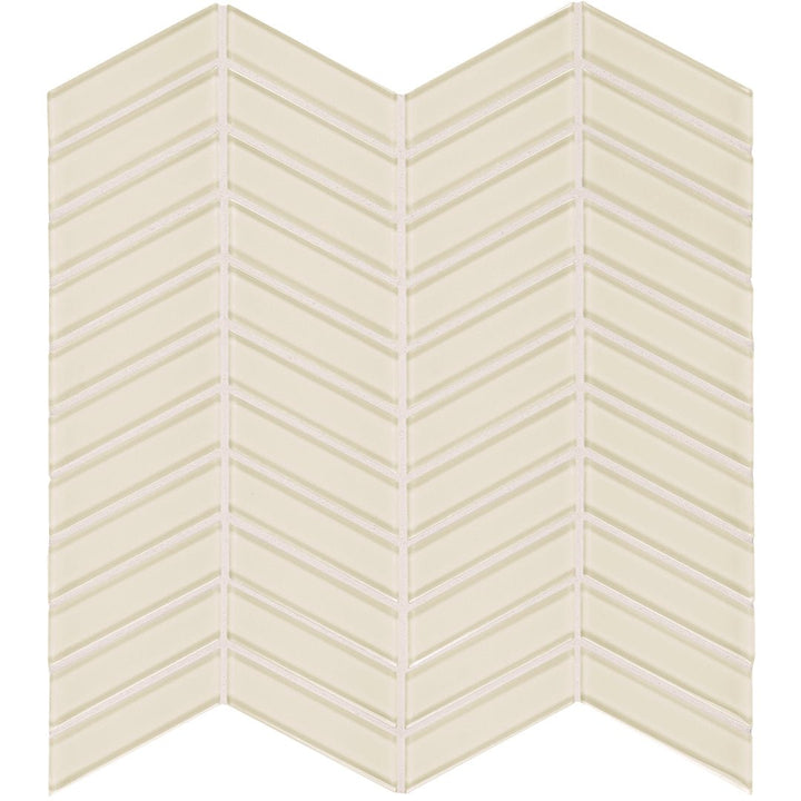 Sand Chevron, Glass Tile | Tesoro Backsplash & Wall Tile