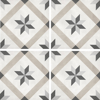 Sand Compass, 8" x 8" Porcelain Tile | ANAFORMSANDCOMP | IWT
