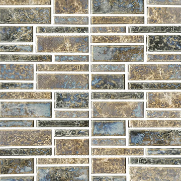 Satin Pearl, Random Block | PILOS-406 | Fujiwa Porcelain Pool Tile