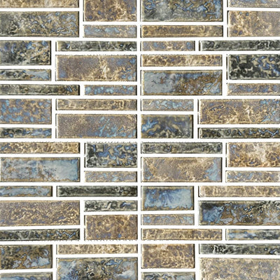 Satin Pearl, Random Block | PILOS-406 | Fujiwa Porcelain Pool Tile