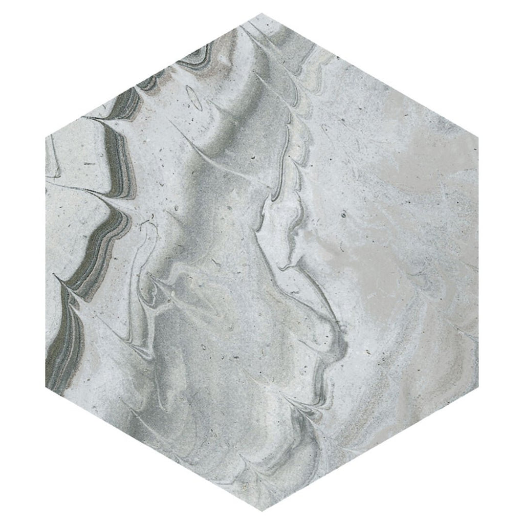 Selleny Gray, Hexagon Porcelain Tile | Kitchen, Spa, and Pool Tile