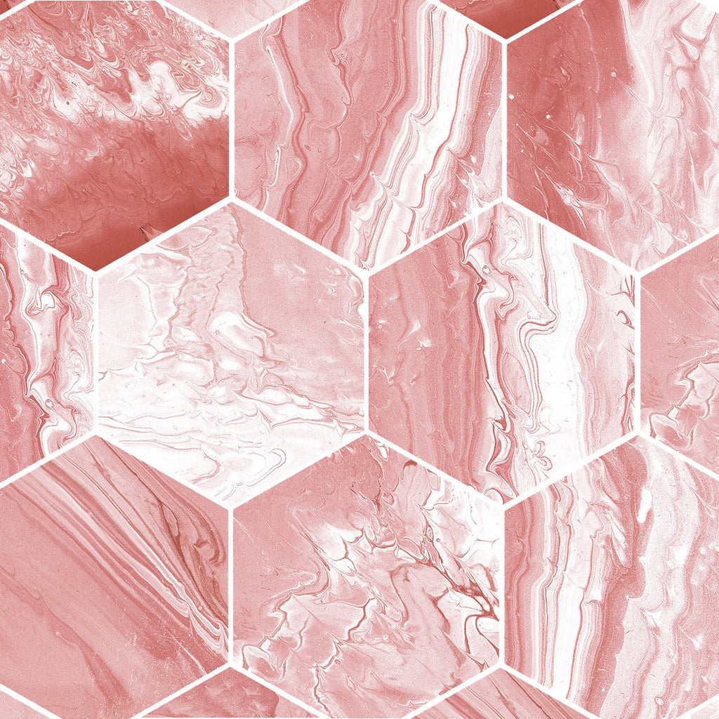 Selleny Salmon, Hexagon Porcelain Tile | Kitchen, Spa, and Pool Tile