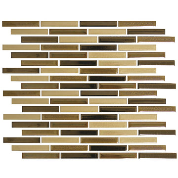 Sepia, 1/2" x 3-1/4" | LOMBO-883 | Fujiwa Porcelain Pool Tile