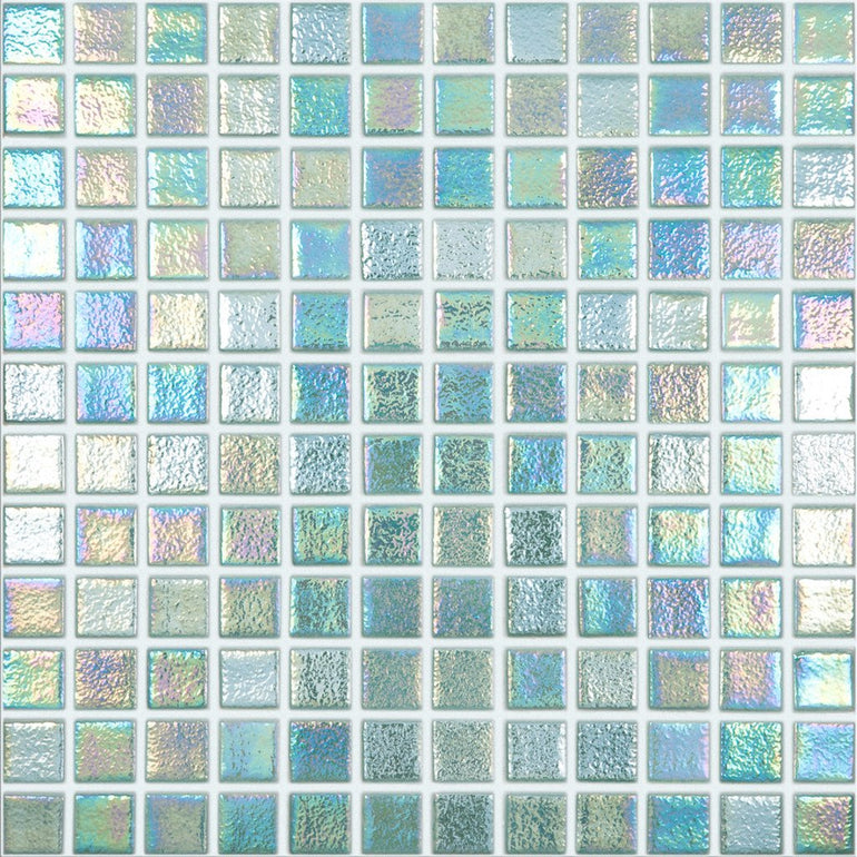 Shell Crystal Slip Resistant, 1" x 1" Glass Tile | Vidrepur Pool Tile