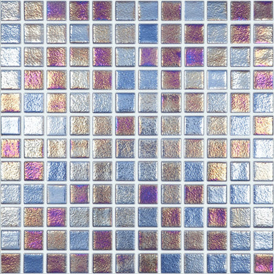 Shell Sapphire Slip Resistant, 1" x 1" Glass Tile | Vidrepur 