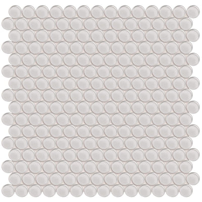 Skylight, Penny Round Mosaic | ANAELEMPNRDSKY | Aquatica Glass Tile