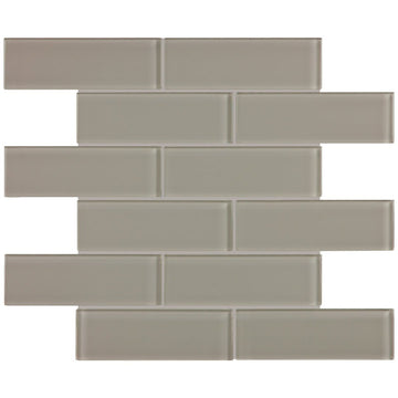 Smoke, 2" x 6" Subway Tile | ANAELEMSMO26 | Aquatica Glass Pool Tile