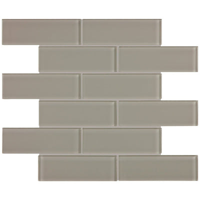 Smoke, 2" x 6" Subway Tile | ANAELEMSMO26 | Aquatica Glass Pool Tile