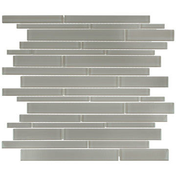 Smoke, Linear Mosaic Tile | ANAELEMSMORS | Aquatica Glass Pool Tile
