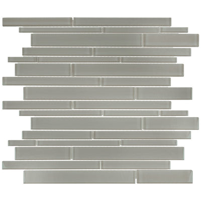 Smoke, Linear Mosaic Tile | ANAELEMSMORS | Aquatica Glass Pool Tile