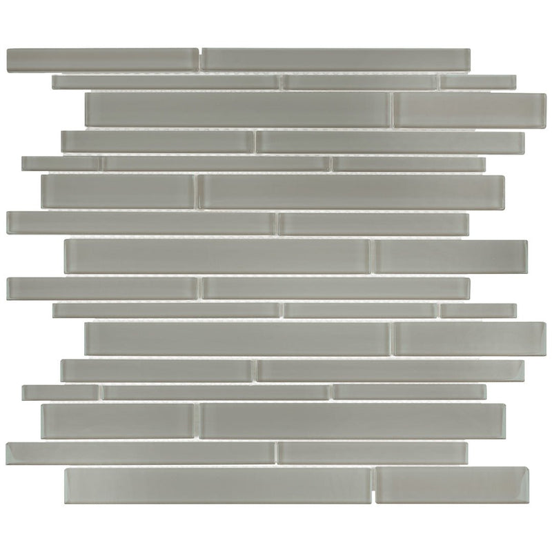 Smoke, Linear Mosaic Tile | ANAELEMSMORS | Aquatica Glass Pool Tile