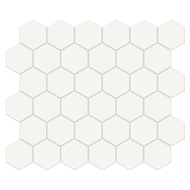 Soho Canvas White, 2" Hexagon | Ceramic Backsplash & Floor Tile