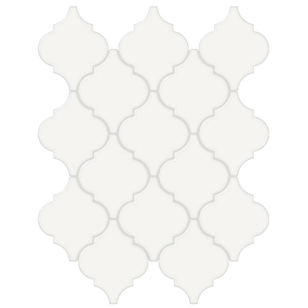 Soho Canvas White, Arabesque | Ceramic Tile for Kitchens & Bathrooms