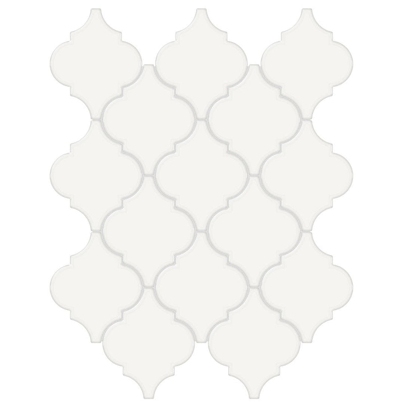 Soho Canvas White, Arabesque | Ceramic Tile for Kitchens & Bathrooms