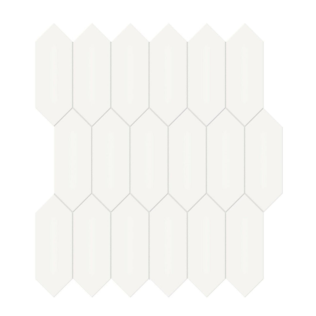 Soho Canvas White Matte, 2" x 5" Picket | Ceramic Backsplash & Floor Tile